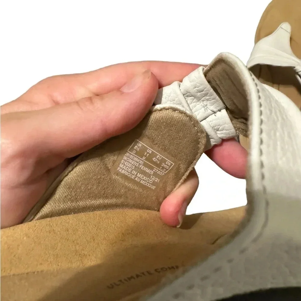 🤍 Clarks Women’s‎ Laurieann Rae Leather Thong Sandals White Sz 11 🤍 - Picture 5 of 5